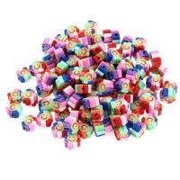 Abalorios de FIMO, Arcilla polimero, Flor, barniz de secado al horno, Bricolaje, multicolor, 10mm, 100PCs/Bolsa, Vendido por Bolsa