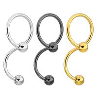 Titanium Steel Curved Barbell, επιχρυσωμένο, για άνδρες και γυναίκες, περισσότερα χρώματα για την επιλογή, 27x4mm, Sold Με PC