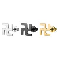 Titanium Stål Stud Earring, forgyldt, mode smykker & Unisex, flere farver til valg, 0.80x10x8mm, Solgt af PC