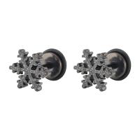 Titanium Stål Stud Earring, forgyldt, mode smykker & Unisex, flere farver til valg, 1.20x6x9mm, Solgt af PC