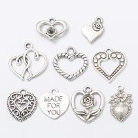 Pendentifs coeur en alliage de zinc, Placage, bijoux de mode & DIY & styles différents pour le choix, plus de couleurs à choisir, Vendu par PC