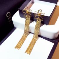 Zinc Alloy Tassel Earring, Bloem, plated, voor vrouw & hol, meer kleuren voor de keuze, nikkel, lood en cadmium vrij, 116x26mm, Verkocht door pair