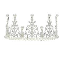 Tiaras, Cinko lydinys, su Plastmasinis, Karūna, padengtą, skirtingo dydžio pasirinkimo & su Kalnų krištolas, daugiau spalvų pasirinkimas, 10kompiuteriai/Pirkimo, Pardavė Pirkimo