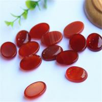 Agate Cabochon Red Agate Oval polished DIY red Sold By PC