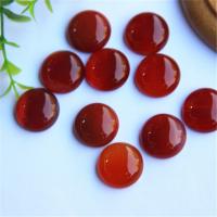 Agaat Cabochon, Rode Agaat, Ronde, gepolijst, DIY & verschillende grootte voor keus, rood, 27x30mm, Verkocht door PC