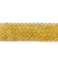 Crackle Quartz Beads Round polished DIY yellow Sold By Strand