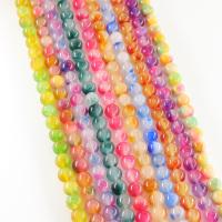 Grânulos de Jade, Pedra natural, Roda, joias de moda & DIY, Mais cores pare escolha, 8mm, 48PCs/Strand, vendido por Strand