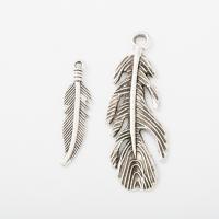 Zinc Alloy Feather Pendants plated fashion jewelry & DIY Sold By PC