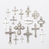 Zinklegering Cross Hangers, Zinc Alloy, plated, mode sieraden & DIY & verschillende grootte voor keus, meer kleuren voor de keuze, Verkocht door PC