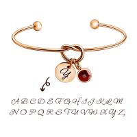 Bracelete de aço inoxidável, with cristal, Coração, banhado, Personalizado & com padrão de carta & para mulher, Mais cores pare escolha, 12mm, 9mm, vendido por PC