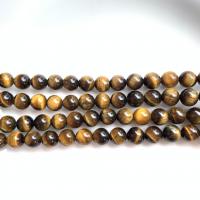 Tiger Eye Gyöngyök, Kerek, csiszolt, DIY & különböző méretű a választás, Által értékesített Strand