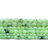 Prehnite Bead, Runde, poleret, du kan DIY & forskellig størrelse for valg, grøn, Solgt af Strand