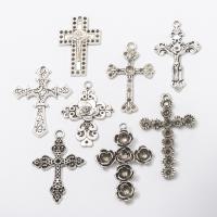 Zinc Alloy Cross Přívěsky, Zinek, á, módní šperky & DIY & různé styly pro výběr, více barev na výběr, Prodáno By PC