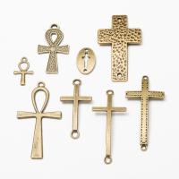 Zinklegering Cross Hangers, Zinc Alloy, plated, mode sieraden & DIY & verschillende stijlen voor de keuze, meer kleuren voor de keuze, Verkocht door PC