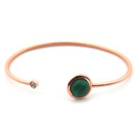 Pulsera de Turquesa, metal, con turquesa, Esférico, chapado en color rosa dorada, ajustable & diferentes estilos para la opción & para mujer, libre de níquel, plomo & cadmio, 60mm, Vendido por UD