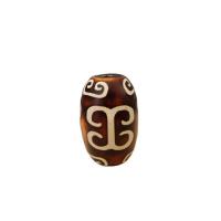 Naturlige tibetanske Agate Dzi Beads, Salve, du kan DIY, henna, 15X20MM, 10pc'er/Bag, Solgt af Bag