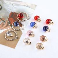 Crystal Pendants Zinc Alloy with Crystal gold color plated DIY nickel lead & cadmium free Sold By Bag