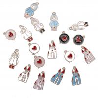 Zinc Alloy Enamel Pendants plated DIY nickel lead & cadmium free Sold By Bag