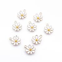 Zinc Alloy Enamel Pendants plated DIY white nickel lead & cadmium free Sold By Bag