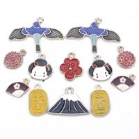 Zinc Alloy Enamel Pendants plated DIY nickel lead & cadmium free Sold By Bag