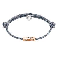 Casal pulseira e bracelete, aço inoxidável, with Corda de nylon, banhado, Personalizado & Vario tipos a sua escolha & com padrão de carta, 17.5x5mm, 8mm, comprimento Aprox 7.5-9.8 inchaltura, vendido por Defina