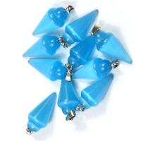 Gemstone Pendants Jewelry Natural Stone with Zinc Alloy polished DIY Sold By Bag