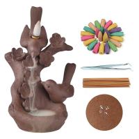 
Backflow Weihrauchbrenner Weihrauchkegel Sticks Holder Home Decor, Lila Sand, plattiert, für Zuhause und Büro & nachhaltiges, 16x14x11cm, verkauft von PC