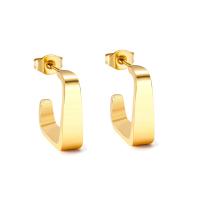 Stainless Steel Stud Earrings plated fashion jewelry & for woman gold Sold By Lot