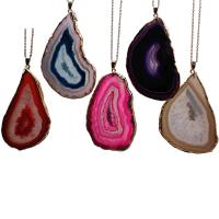 Pendentif Druzy Agate naturelle, Placage, bijoux de mode & unisexe, plus de couleurs à choisir, 65-80mm,40-50mm, 10PC/lot, Vendu par lot