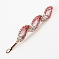 Hair Slide Zinc Alloy fashion jewelry & with rhinestone Sold By PC