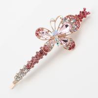 Hair Slide Zinc Alloy fashion jewelry & with rhinestone Sold By PC