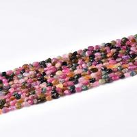 Turmalin Bead, Uregelmæssig, poleret, du kan DIY, flerfarvede, 6x8mm, Solgt af Strand