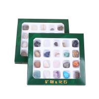 Natural Stone Minerals Specimen with Plastic Box 20 pieces & durable Sold By Box