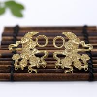 Hair Accessories DIY Findings Brass plated fashion jewelry yellow Sold By Pair