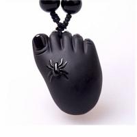 Obsidian Sweater Necklace Foot Unisex Sold By PC