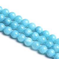 Natural Chalcedony Bead Blue Chalcedony Round polished DIY blue Sold By Strand