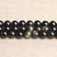 or Obsidian goutte, Rond, poli, DIY & normes différentes pour le choix, noire, Vendu par brin