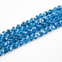 Edelstein Schmuckperlen, Cyanit, rund, poliert, Star Cut Faceted & DIY, blau, 8mm, verkauft von Strang