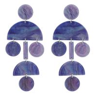 Hars Earring, met Zinc Alloy, voor vrouw, meer kleuren voor de keuze, 45x100mm, Verkocht door pair