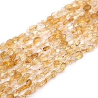 Gemstone Chips Citrine irregular polished DIY yellow Sold By Strand