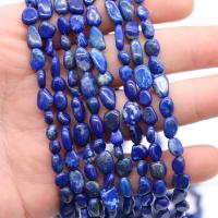 Lapis lazuli perler, Uregelmæssig, poleret, du kan DIY, lapis lazuli, 6x9mm, Solgt af Strand