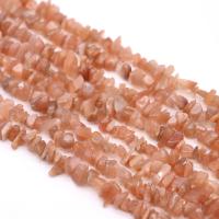 Gemstone Chips Orange Moonstone irregular polished DIY Sold By Strand