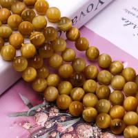 Natural Tiger Eye Beads Round polished DIY yellow Sold By Strand