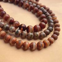 Prirodni Tibetanski Agate Dzi perle, Ahat, Krug, Prodano By Strand