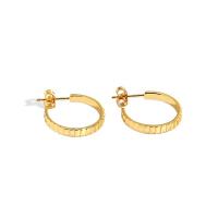 Ottone stallone orecchino, placcato color oro, per la donna, 20x3mm, Venduto da coppia