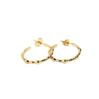 Orecchini cerchietti Hoop ottone, placcato color oro, per la donna, 22x3mm, Venduto da coppia