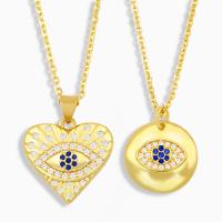 Cubic Zircon Micro Pave Brass Necklace fashion jewelry & micro pave cubic zirconia Sold By Strand