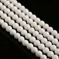 Natural White Shell Beads Round polished DIY white Sold By Strand