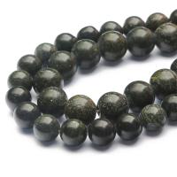 Russian Serpentine Beads Round polished DIY green Sold By Strand