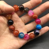 Agate βραχιόλι κοσμήματα, Rainbow Agate, Γύρος, κοσμήματα μόδας & διαφορετικό μέγεθος για την επιλογή, πολύχρωμα, 155mm, Sold Με Strand